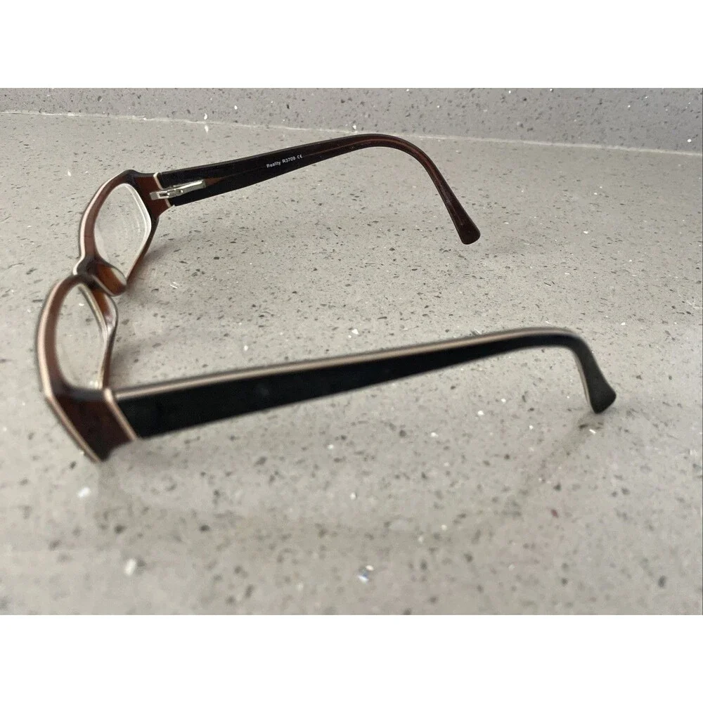 REALITY 3709 BROWN EYEGLASSES FRAMES ONLY 51-16-140 Full Rim Rectangle